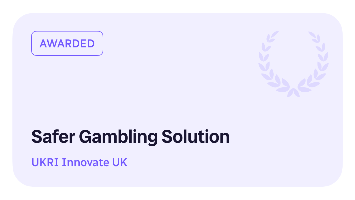 thumbnail with a wreath and text saying Awarded safer gambling solution