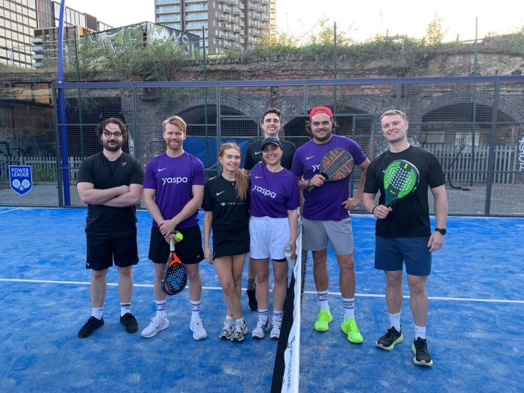 Yaspa team playing padel