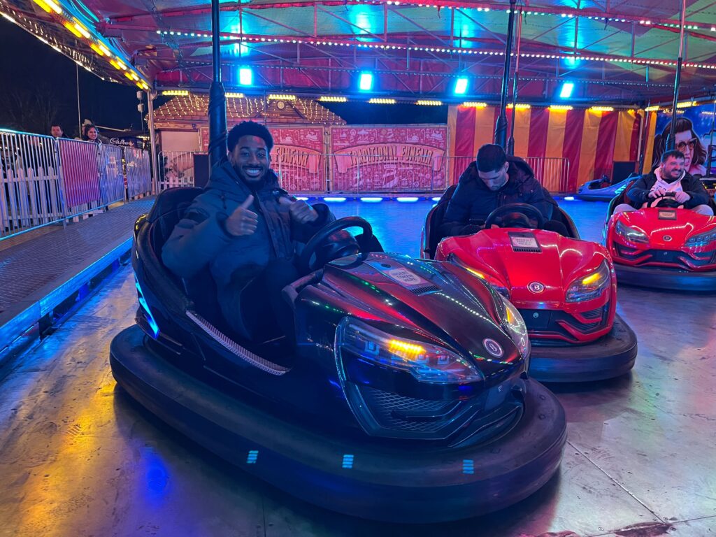 photo of yaspa team going go-karting