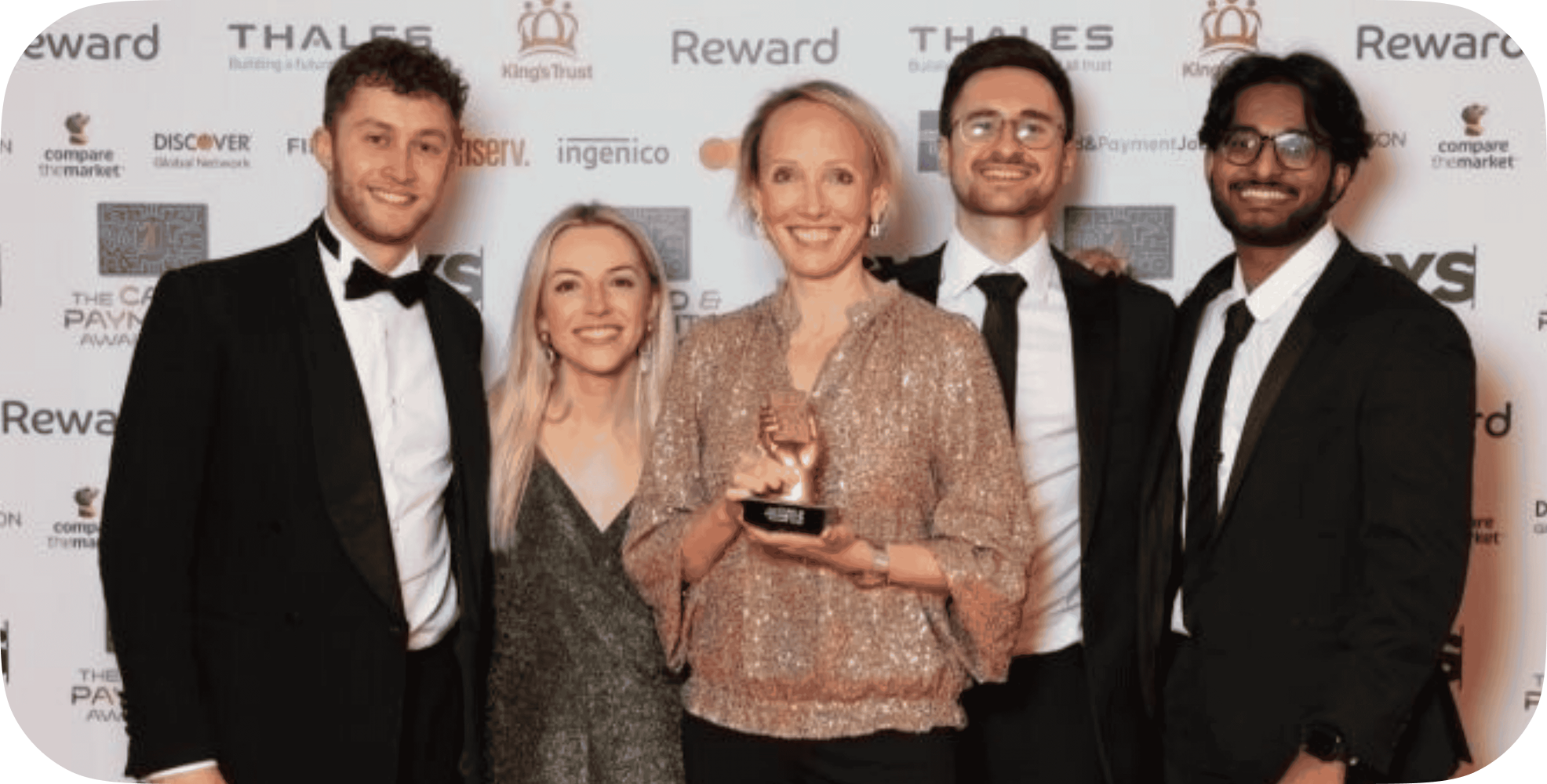 Photo of Yaspa team with an award