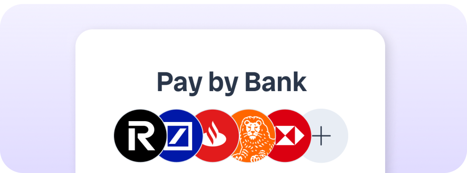 photo with text 'pay by bank' and example logos of banks