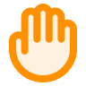 a orange hand icon