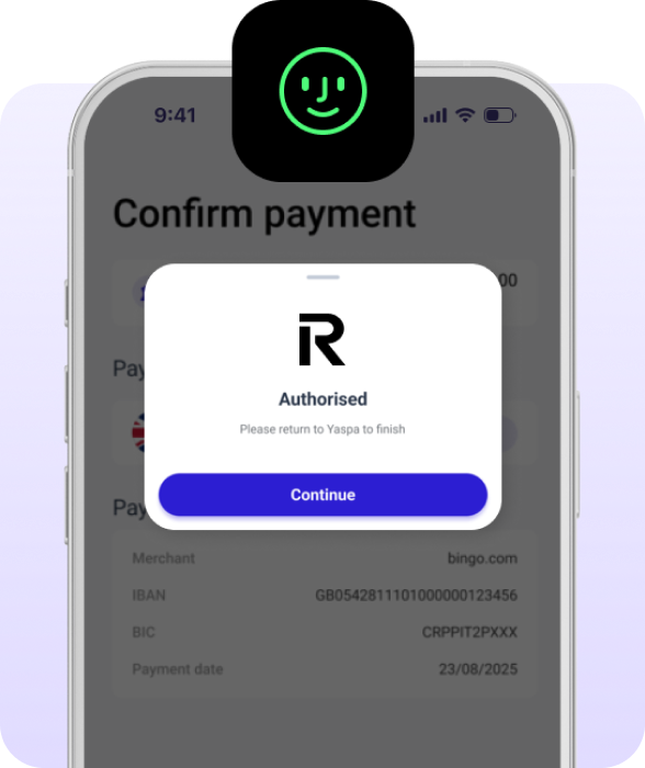a phone displaying demonstraing a payment authorization through face ID