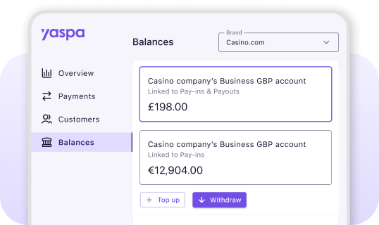 a example display of a bank account balance page